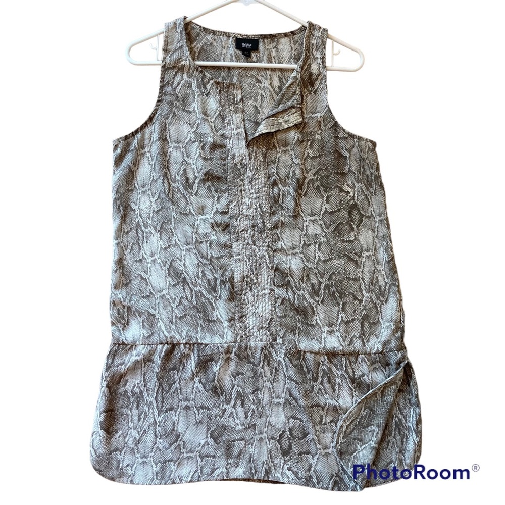 Mossimo Snake Print Sleeveless Tunic, Medium, Summer